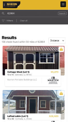 Search for cottage sheds storage sheds lofted cabins on shedsforsale.com