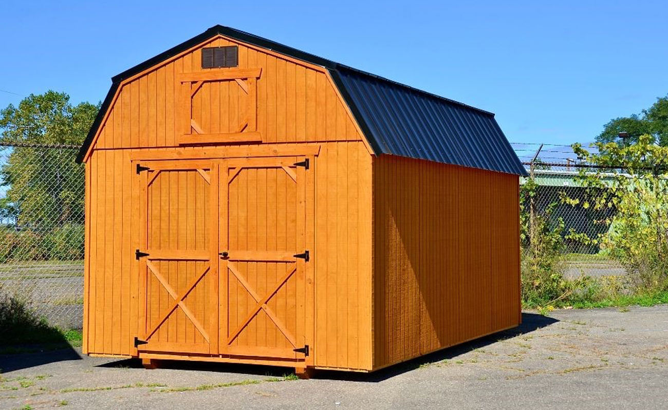 Wood barn storage shed.
