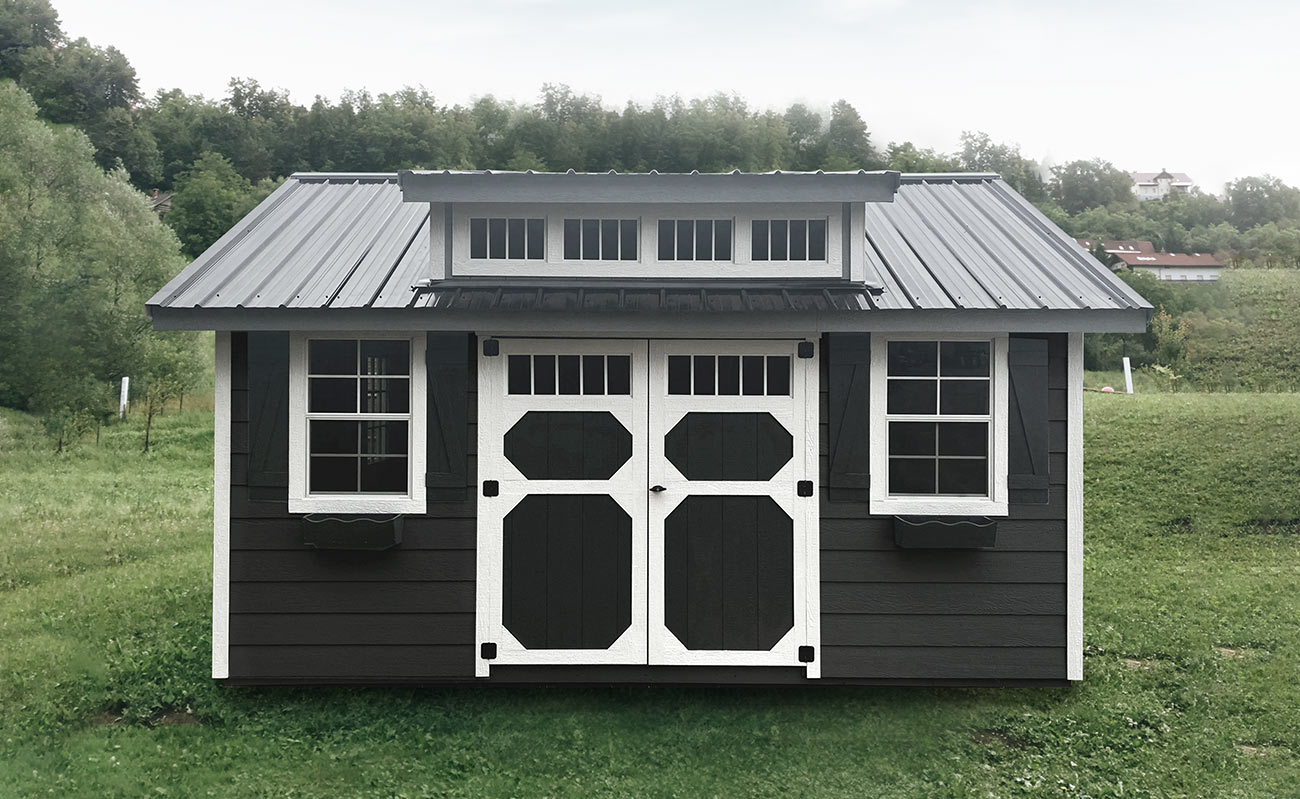 Black garden shed in Tennessee by Blacks's Buildings