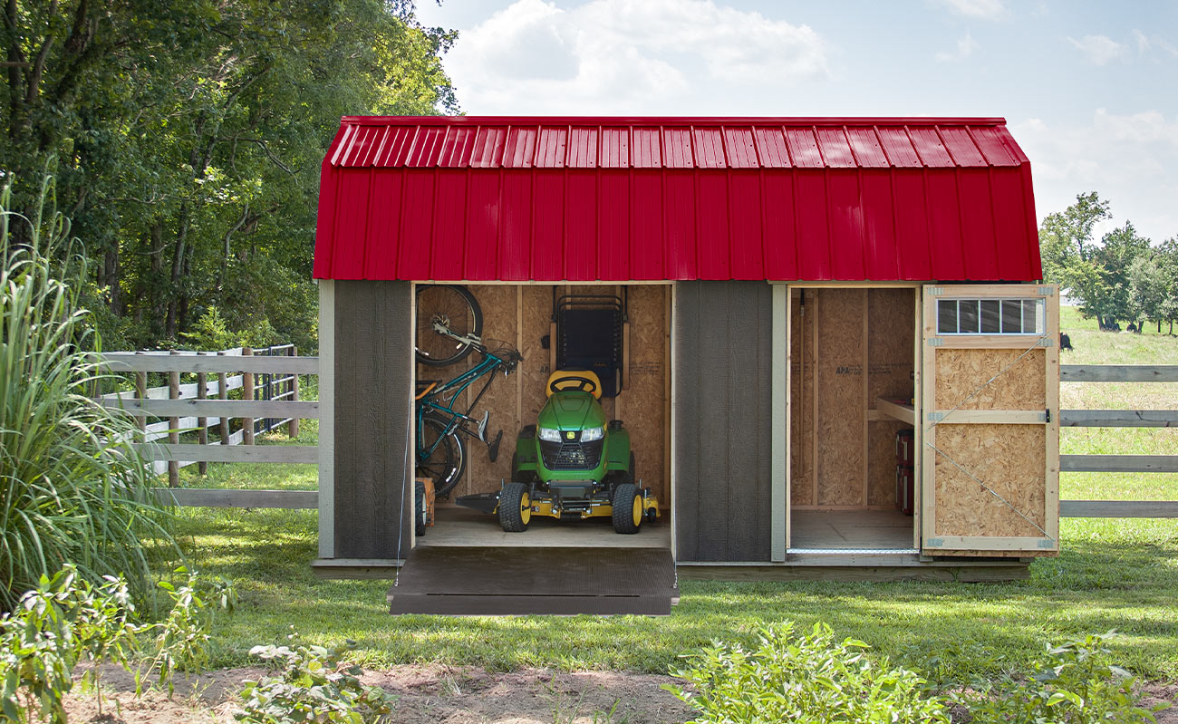 Brown storage shed