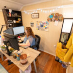 10x16 shed home office interior desk